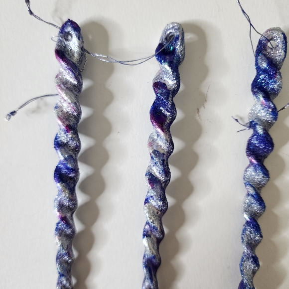 5 HANDCRAFTED Upcycled Swirly Unicorn Icecicle Ornaments HANDPAINTED Holiday - Picture 6 of 17